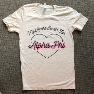 Alpha Phi “My heart beats for Alpha Phi” shirt